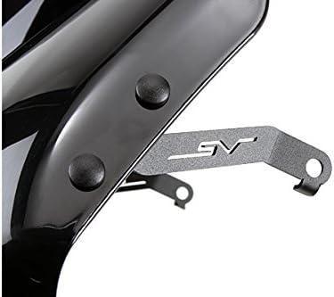 Close-up of the 'SV' laser-cut logo on the mounting bracket
