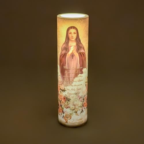 Image of St Philomena LED Flameless Devotional Prayer Candle