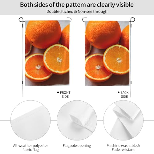 Drapeau décoratif orange frais pour jardin extérieur double face - 3
