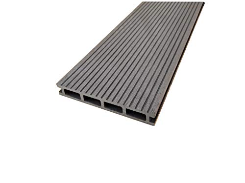 サンセルフ 人工木材 床板 厚み25mm 幅146mm 長さ2m ブラック5枚セット 樹脂固定部材セット