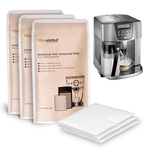 Filtro antical universal para máquina de café, filtro de café, filtros de agua, resina, evita la formación de agua de piedra caliza, 90 g por paquete (3)