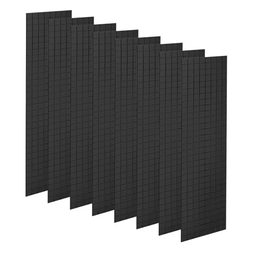 QUARKZMAN 8 Hojas 3840 Piezas Mosaicos de Espejo Autoadhesivos 5x5mm Pegatinas de Espejo Pequeñas Cuadradas para Bolas Disco Baldosas de Vidrio Mini, Negro