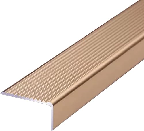 車椅子スロープ、ノンスリップトランジションストリップ/階段ノージングエッジプロテクター、タイルカーペット用L型金属ステップエッジトリムバー、アルミコーナー装飾ストリップ (Color : A)