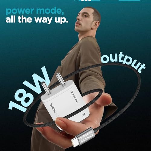 Image of Dubstep Sprint 18W Charger, USB C Adapter Compatible with CMF Phone 1 /Nothing Phone 2 /2a /2a Plus /Phone 1 /Tablet /Samsung M05 /M35 /M15 /F15 /M14, 18 watt Fast Charge Adapter for Other Type C Devices