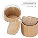 Cabilock Watch Storage Box with Lid, Single round Wooden Case for Watch Packaging, Fashionable Minimalist Jewelry Organizer for Travel