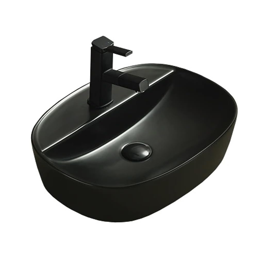 Mexen Iris Bathroom Sink, Black matt - 21995085