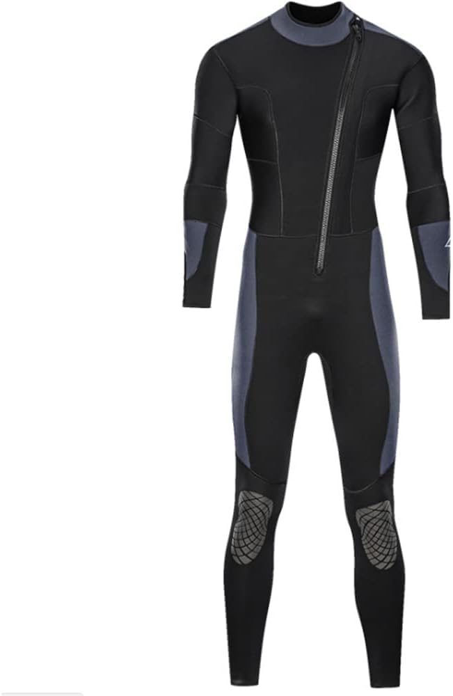 Herren Neoprenanzug, Ultra Stretch 5mm Neopren Einteiliger Warme Sonnencreme Neoprenanzug Frontreißverschluss Für Wassersport Badebekleidung Langarm, Zum Schwimmen/Schnorcheln/tauchen/s, XXL