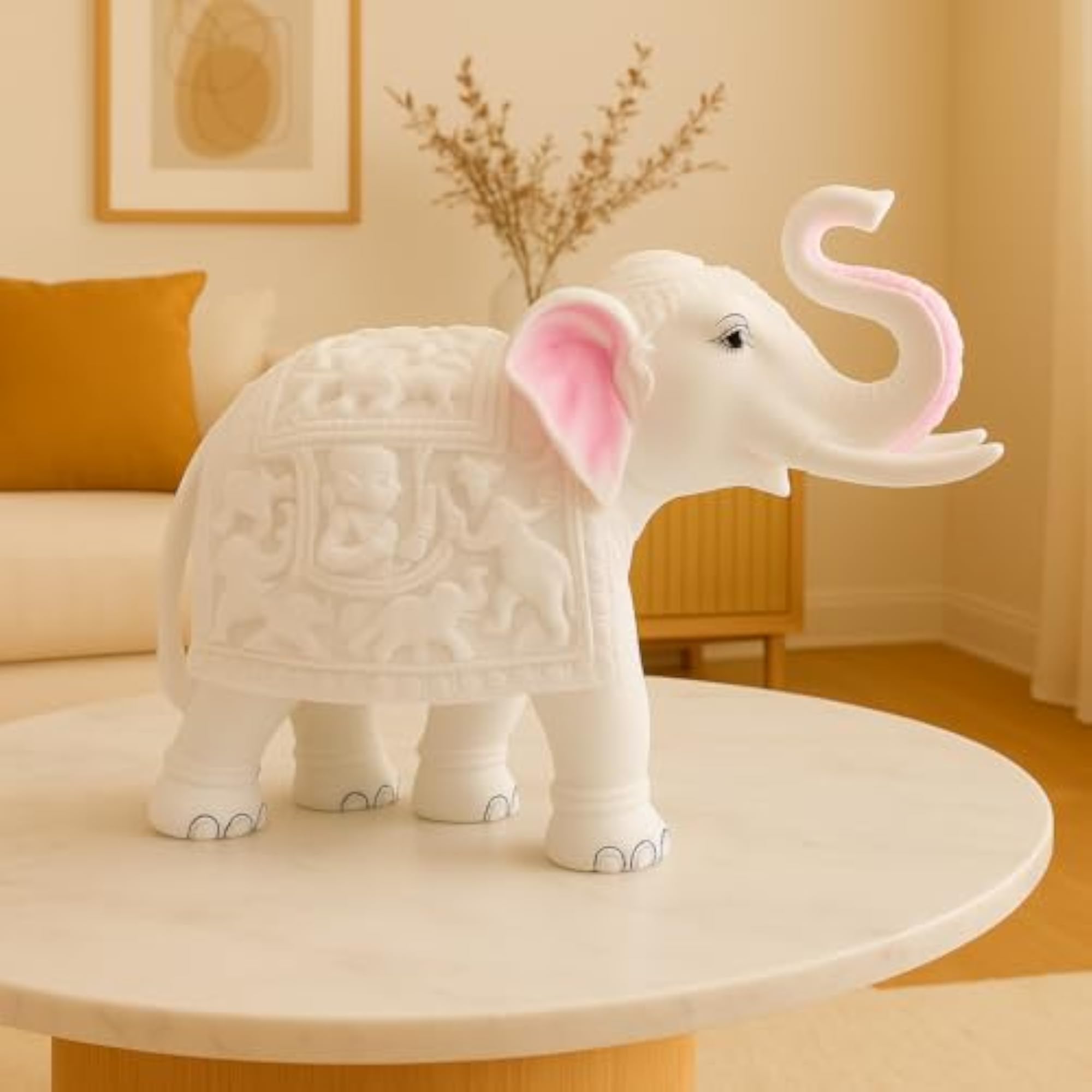 White Marble Elephant Statue, Vaastu Feng Shui Decor