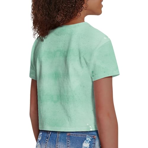Image of 4th of July Shirt for Girls 7-8 Years US Flag Crop Tops Kids Outfit Independent Day Graphic Tee-