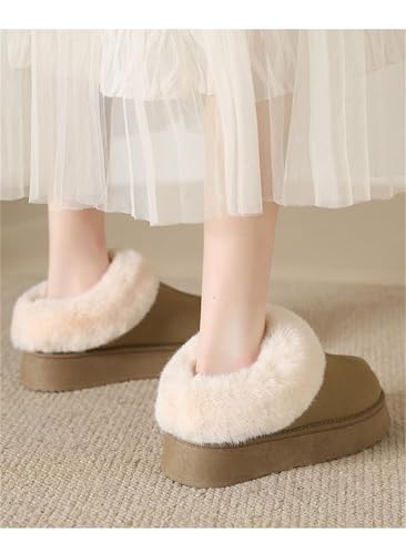 HIVOGUE ショートブーツ レディース 厚底 ムートンブーツ スノーブーツ HG-0102 の商品画像 3