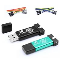 APKLVSR ST-Link V2 Emulator Downloader Programmierer,ST-Link V2 Mini-Debugger Programmier Emulator Downloader für ST-M8 STM-32 mit Dupont Wires(2 Stück)