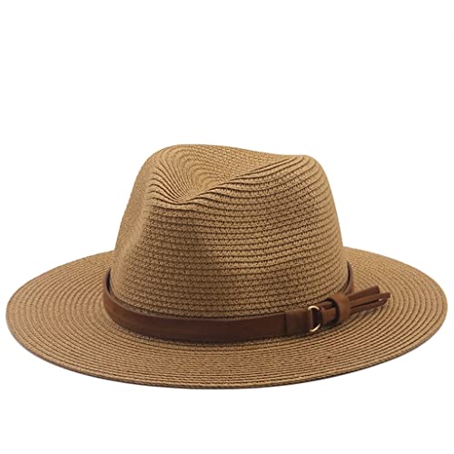 Chapeau de plage pour femme et homme en paille de style panama d'été