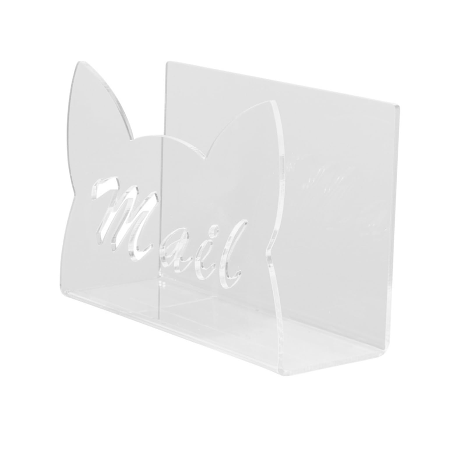 APGLSXY Modern Cats Shape Document Sorter Desk Organiser Clear Acrylic Mail Holder for Countertop Supplies Holder Cats Shaped Letter Organiser Acrylic