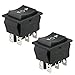 Produktbild EEEKit 2 Pack 6 Poliger Moment Wippschalter, SPST Eingebettet Wippschalter Kippschalter Zweipoliger Doppelwurf für Auto Motorradboote oder andere Haushaltsgeräte