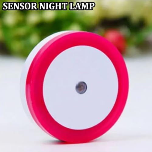 Image of fizzytech Smart Motion Sensor LED Light Bulb with Automatic On /Off and Dimmable Pink Glow, Energy Efficient 7W LED Bulb for Home, Stairs, Kitchen, Bathroom, Wardrobe Lighting(Round Pink Pack-2)