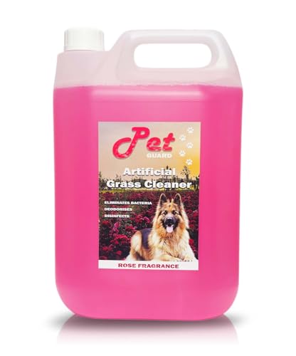 Pet Guard Artificial Grass Cleaner 5L Dog Safe Pet Eliminates Bacteria Deodorises Disinfects - Puppy Urine Cleaner & Odour Remover - Astro Turf Cleaner Dog Urine and Poop - Pet Friendly (Rose) option