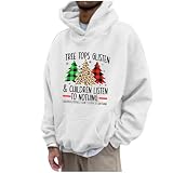 Caxndycing Sudadera de Navidad para hombre con texto en inglés «Frohe Weihnachten», Blanco, L