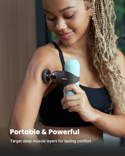 Image of RENPHO Mini Thermal Massage Gun with Heat, Color Silicone Casing, 4 Speeds