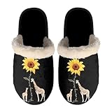 Design facile à enfiler : ces pantoufles de chambre à dos ouvert sont fabriquées en daim flanelle. La doublure en fourrure douce offre un confort supérieur. Ce sont les pantoufles parfaites pour les enfants et les adultes