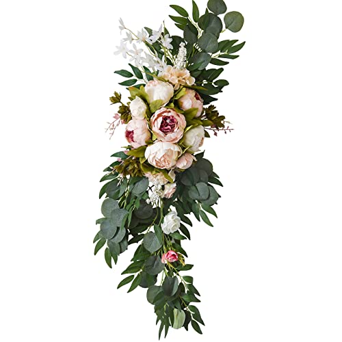 Kit de fleurs pour arche de mariage en pivoines blanches et eucalyptus premium - 7