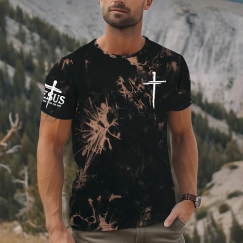 Image of Christian Shirts for Men Jesus Cross Shirt Religious Faith T Shirts