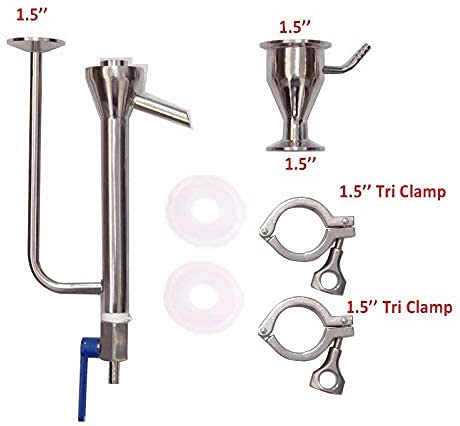 Yuewo Proofing Parrot For 5.8Gal/22Litres 304 Stainless Steel Alcohol Distiller Flute Column Still For Diy Whisky Wine Brandy Gin #TOP1
