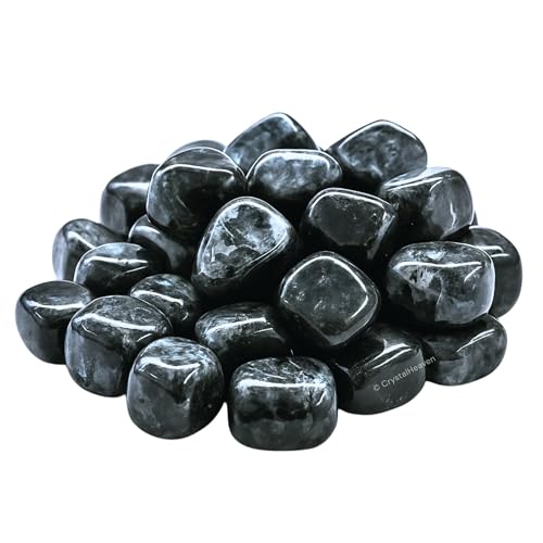 Image of Larvikite Crystal Healing Tumbled Stone, Natural Polished Crystals for DIY Crafts, Manifestation, Meditation, Pooja Feng Shui and Reiki Healing (30 Grams)