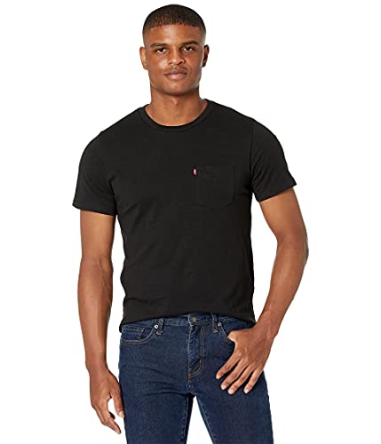 Levi's Mens Short Sleeve Classic Pocket Tee (Available In Big) T-Shirt, Mineral Black Slub, Medium US