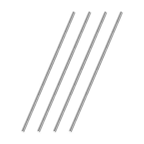 Uxcell 4pcs 5mm x 350mm 304 Stainless Steel Round Rods for DIY Craft Model Plane Ship Cars