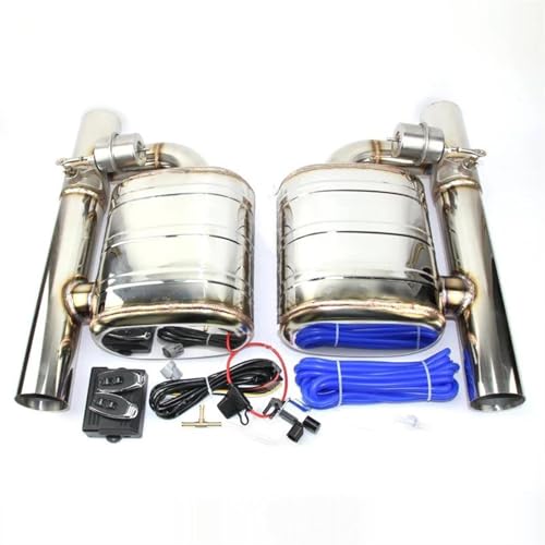 Tuyaux de queue de voiture silencieux tuyau d'échappement acier inoxydable 304 gauche droit 70mm