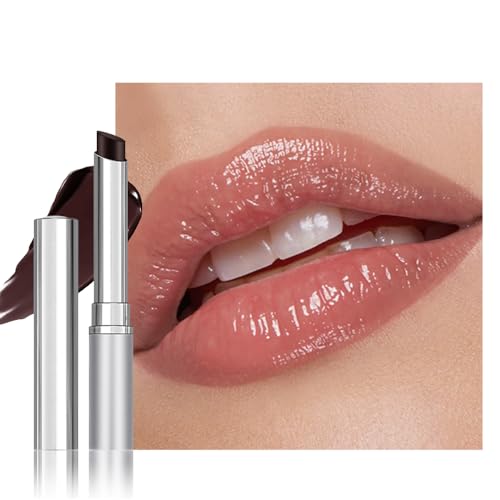 FeiCuiYun Dark Brown Honey Tinted Lip Balm Lip Gloss Lipstick, Sheer Hydrating Lip Stains Tint, Moisturizing Lip Color for All Skin Tones, Nourishing Lip Balm with a Hint of Natural Black Cherry