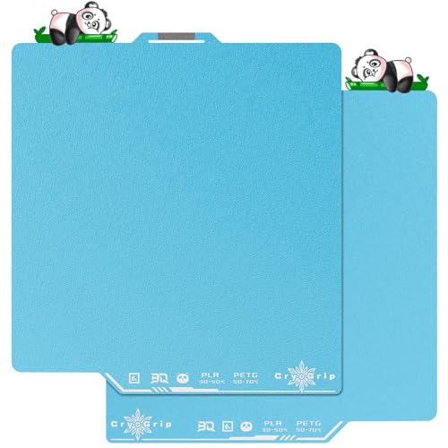 BIQU CryoGrip Pro Frostbite Cold Build Plate for Bambu-Lab P2S P1S P1P X1C X1E A1 3D Printers, Super-Tack Spring Steel Sheet, 257x257mm, Room Temperature Printing, Double-Sided, 1 Piece