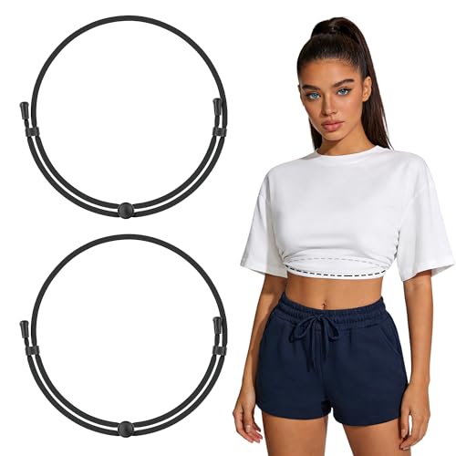 Zenstrp Crop Tuck Band for Women: Elastic Tucking Belt for Long Shirts & Sweaters Adjustable Crop Tool to Shorten Oversized Tops 2 Pack