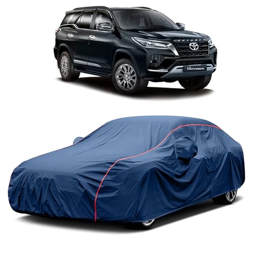 Image of Heavy-Duty Car Cover for Compatible with Toyota Fortuner (2009 to 2025 All Models) Deluxe Car Protection Cover ? Waterproof & UV-Resistant All-Season Exterior Protection