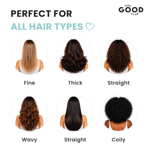 Image of Feel Good Club Paddle Hair Brush | Strong & Flexible Nylon Bristles for Detangling, Frizz-Control & Styling | Gentle On Hair and Scalp