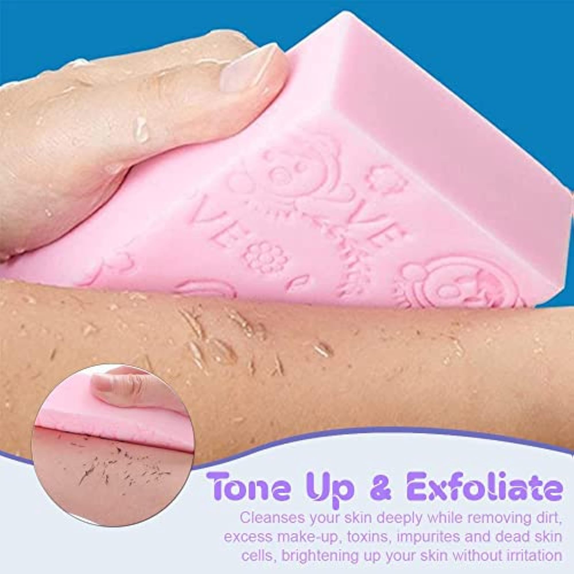 Ice Roller with Bath Gloves & Ultra Soft Sponge