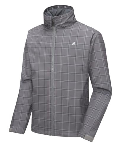 Image of Little Donkey Andy Mens Waterproof Rain Jacket Lightweight Windbreaker Hooded Jacket Packable Raincoat for Outdoor Hiking