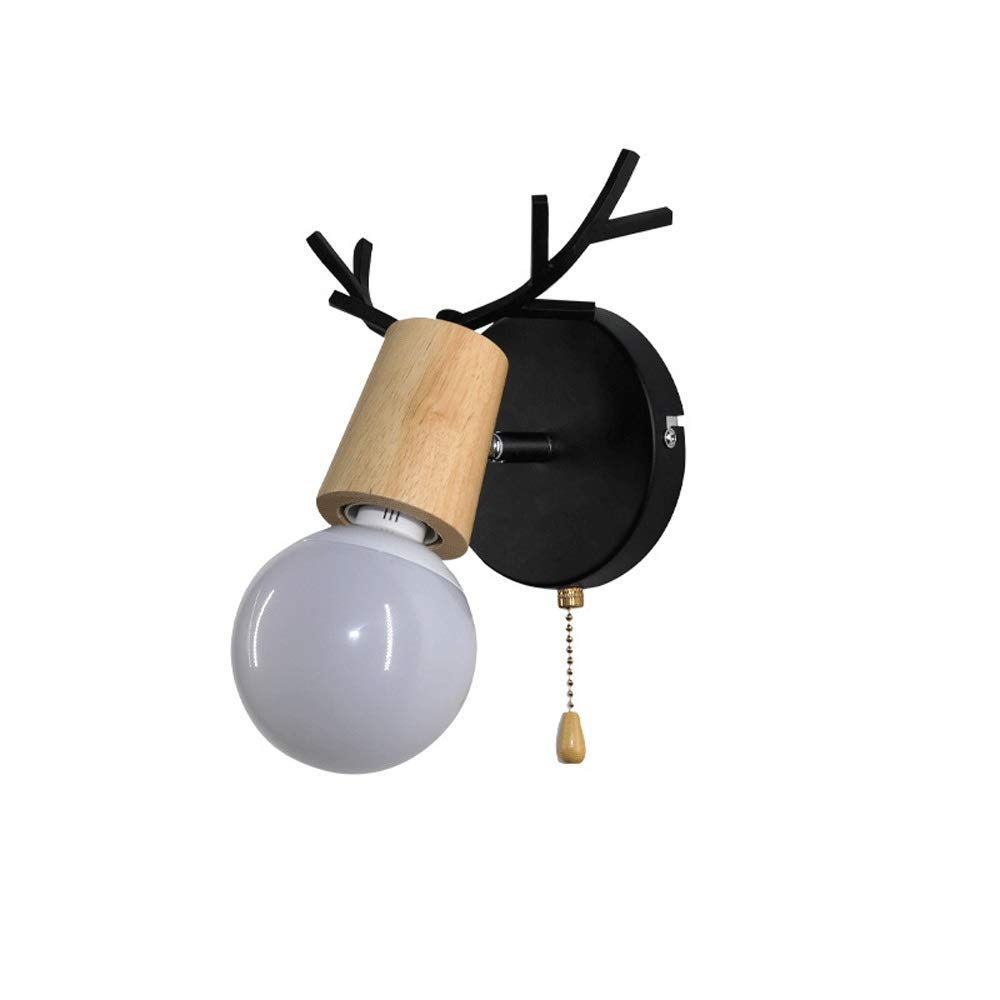 Applique murale bois et interrupteur intégré lampe de lecture salon orientable design