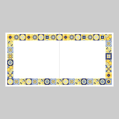 Azulejo Personalizado con tu foto o texto - Azulejo ceramica decorado para Regalo Original - Placa Personalizada Decorativa para interior o exterior |Amarillo 40x20 cm|