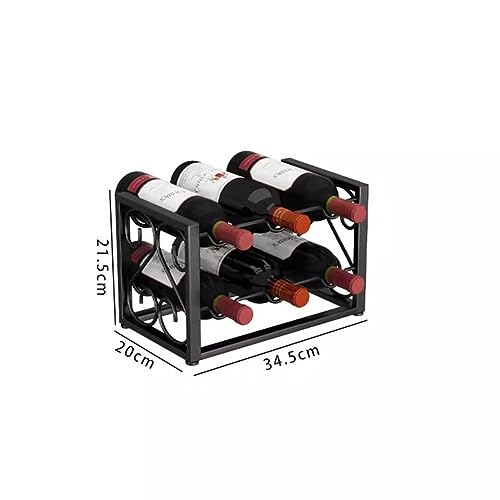 Soporte para botellas de vino de metal color dorado miniatura 2