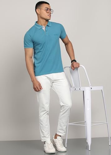 Image of INKKR Men's Solid Polo Neck Half Sleeve Stylish T-Shirt Combo