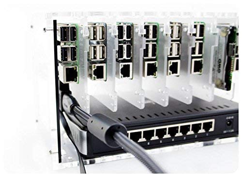 Cluster Case For Raspberry Pi And Other Single Board Computers-Clear/Black #TOP4