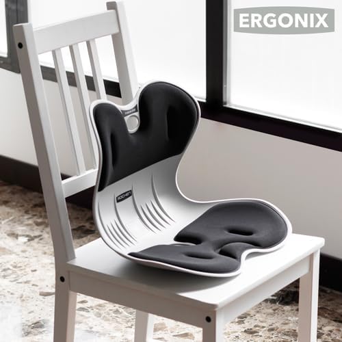 Miniatura 7 de Silla correctora de postura de apoyo lumbar para hombres, silla ergonómica portátil grande de apoyo para la espalda para corrección de postura y