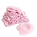ttnight 100 PCS Non Woven Disposable Dust Cap Hair Shower Bouffant Cap Pleated Anti Dust Hat Set (Pink)
