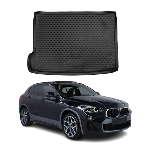 OMAC Kofferraummatte Kofferraumwanne kompatibel mit BMW X2 F39 2018-2023 Gummi TPE Schwarz