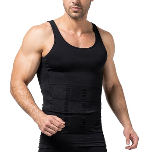قميص ضاغط للرجال، مصنوع من النايلون والسباندكس، باللون الأسو...