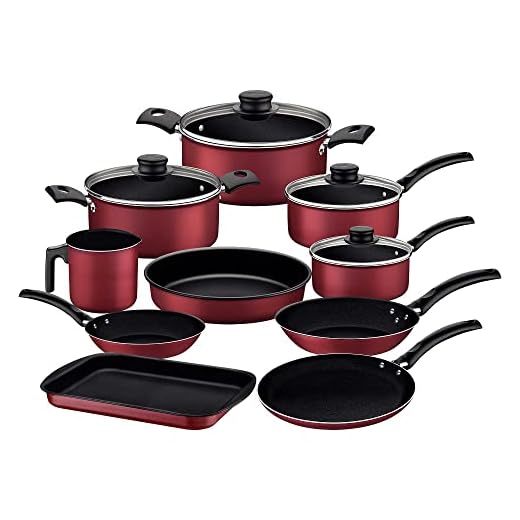 Jogo de Panelas Tramontina Antiaderente Turim 10 Pç Vermelho