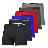 Nylon Stretchable Compression Boxer Brief 6-Pcs Set, Assorted Colors (Plain) OS