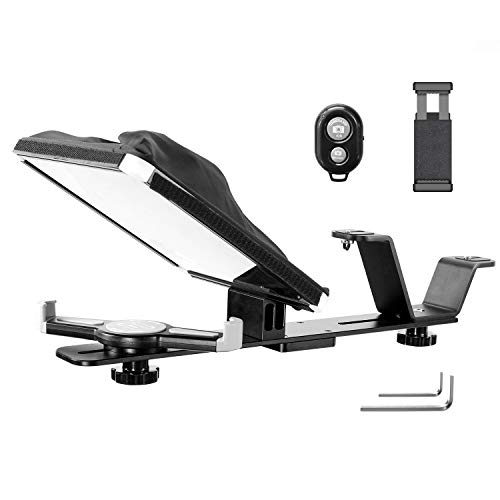 Image of GVM Teleprompters for ipad Smartphone Tablet DSLR Camera Portable 10.5 inch Teleprompter Kit with Remote Control & App,Solid Aluminum Constructions,Colorless Spectroscope,Ultra HD Wide-Angle Lens