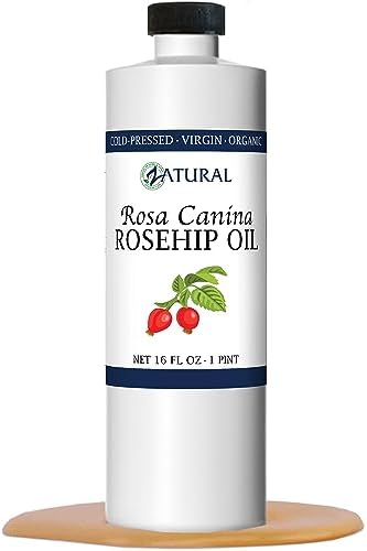 Zatural ROSA CANINA - Organic Rosehip Oil for Face, Nails, Hair and Skin - Cold Pressed Rose Hip Oil (16 oz)